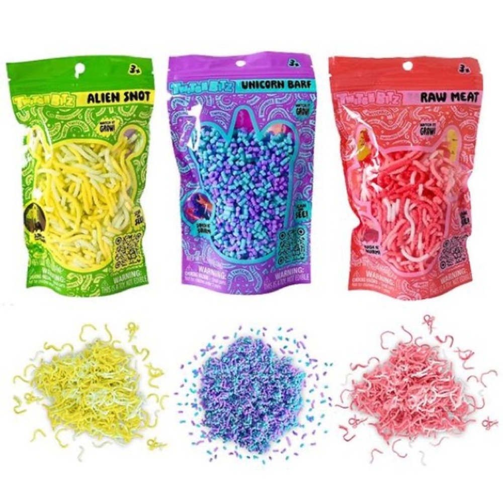 Twitch Bitz Sensory Soft Squishy Toy - Alien Snot, Raw Meat & Unicorn Barf - NEW